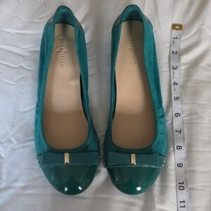 Cole Haan Nike Air Ballet Flats 9.5 Turquiose Blue Green